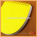 2016 neue Produkte Werbe-Mini-Spirale Notebook mit gelben Papier für die Schule Versorgung
